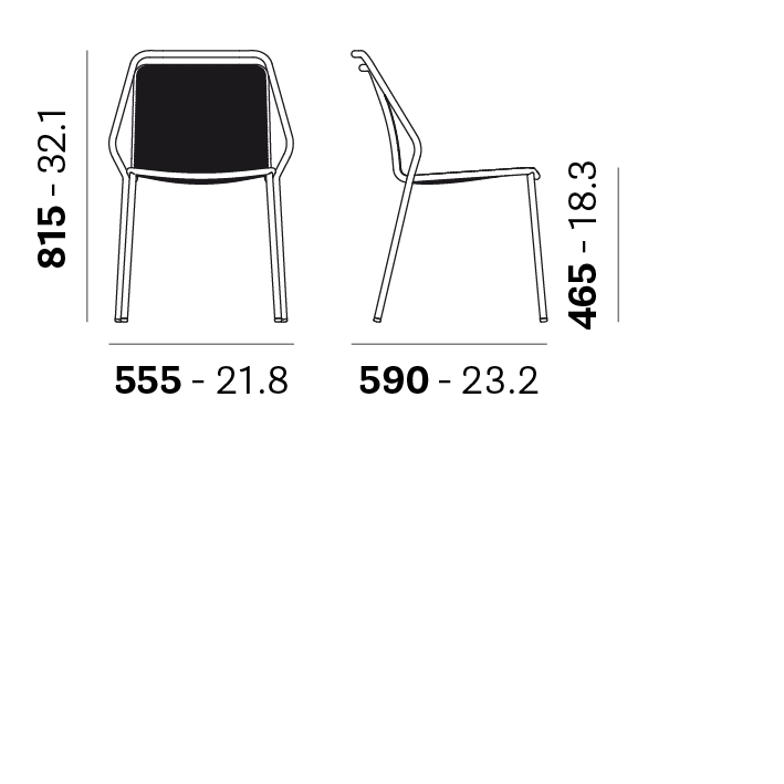 Технические данные и чертежи Стул philía mesh 3920 от Pedrali