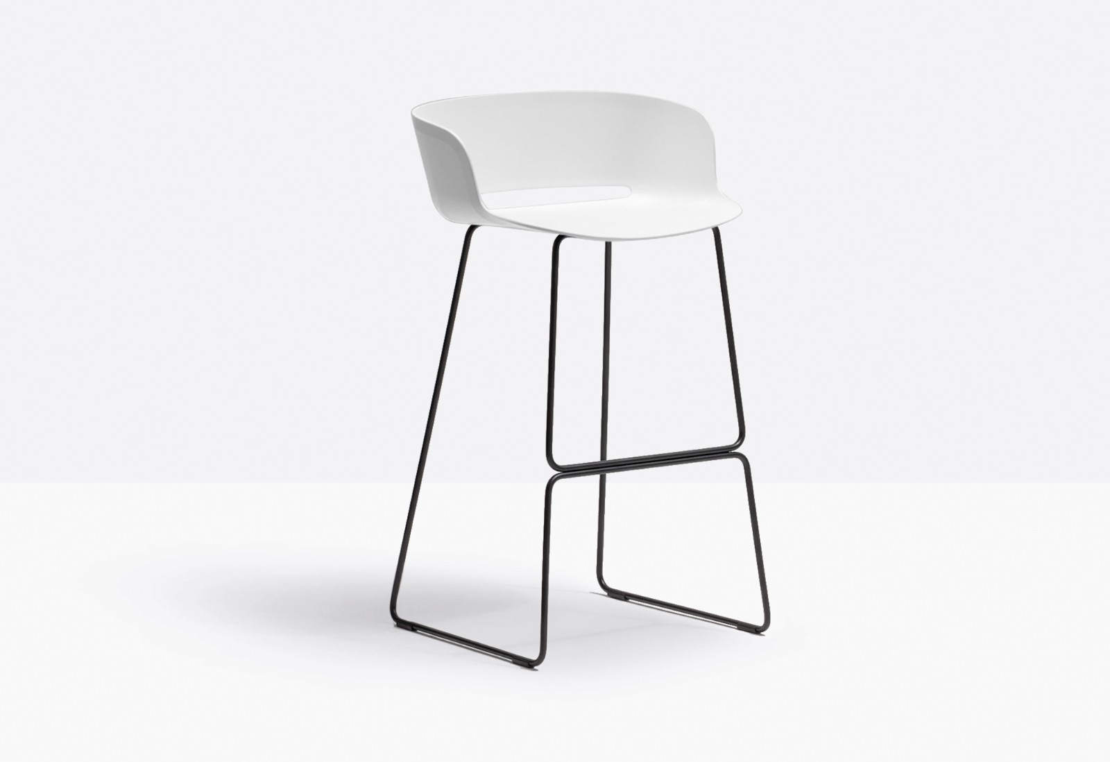 Pedrali Pedrali Sgabello BAR Babila 2748 Odo Fioravanti Bianco Cromo Sh 74,5 CM 