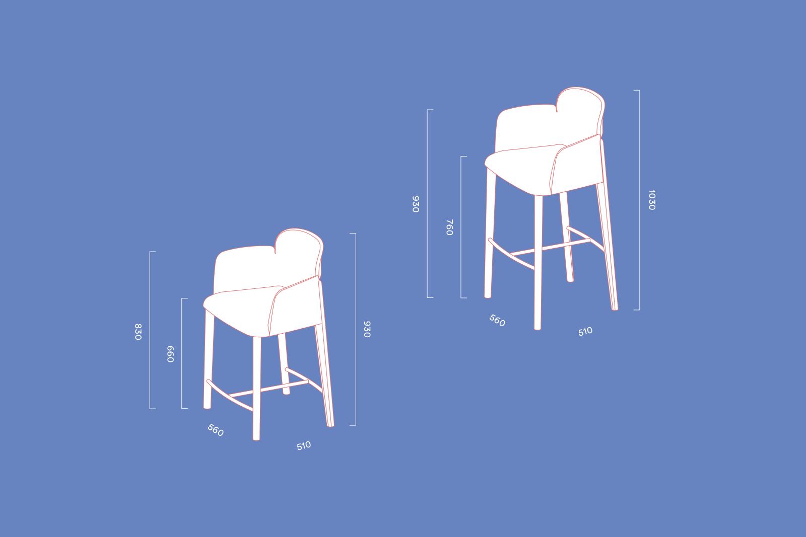 Технические данные и чертежи Стул opale 3787 от Pedrali